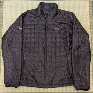 Patagonia Nanopuff Full Zip Jacket Black Men's Size Large *Embroidered